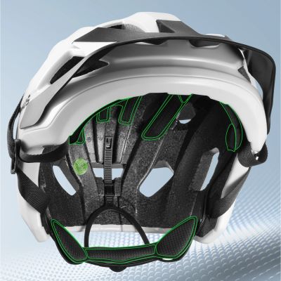 7. Kask rowerowy Rockbros LK-67 młodzieżowy z odpinanym daszkiem 54–58 cm - biały