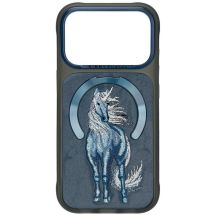 Etui Nimmy Magnetic Fantasy Animal MagSafe na iPhone 18 Pro Max / 17 Pro Max - niebieskie