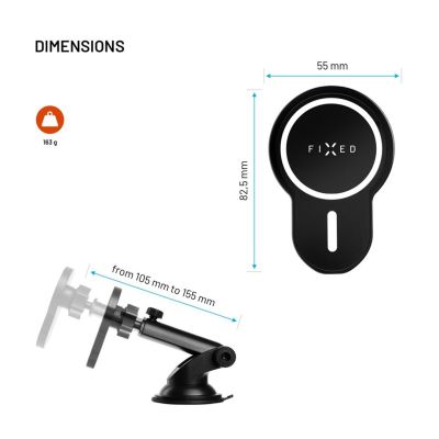 4. FIXED FIXMCLI-XL-BK uchwyt Uchwyt pasywny Telefon komórkowy/Smartfon Czarny