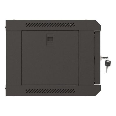 4. Szafa instalacyjna rack wisząca 19" 4U 540x350 czarna drzwi przeszklone LANBERG (flat pack)