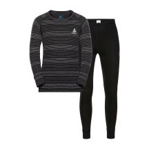 Zestaw bielizny dziecięcej Odlo Set long ACTIVE WARM ECO SET roz. 128cm Czarno-Szary
