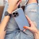 7. Lighting Color Case etui do Samsung Galaxy A12 5G żelowy pokrowiec ze złotą ramką niebieski