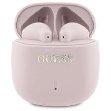 Guess słuchawki Bluetooth GUTWSJ14ESGP    TWS + stacja dokująca różowy/pink Printed Classic Logo