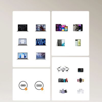 13. Ładowarka GaN Joyroom JR-TCL02 65W USB-A USB-C z wbudowanym kablem USB-C - czarna