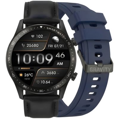 14. Smartwatch Gravity Czarny 2 Paski GT10-5