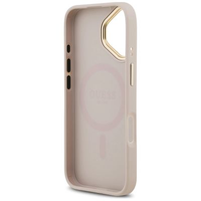 7. Etui Guess 4G PU Classic Logo MagSafe na iPhone 17 - różowe