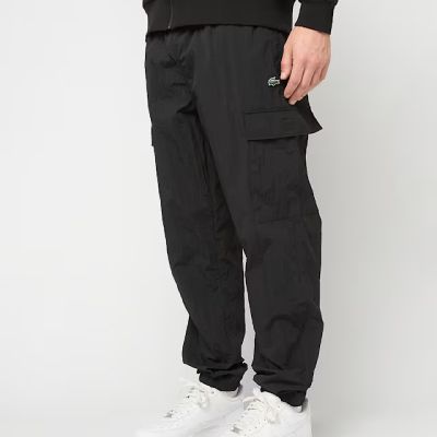 Męskie spodnie sportowe Lacoste Woven Cargo Joggers Czarne - XH5121-00-031