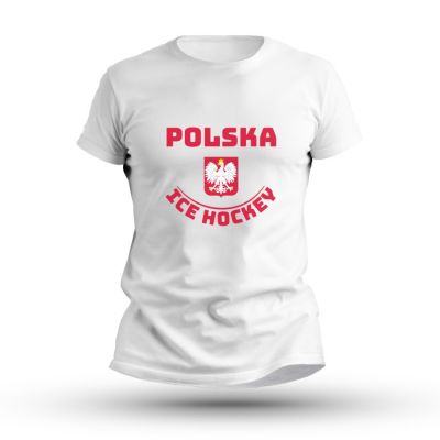 2. Koszulka krótki rękaw Ice Hockey Polska M SREBICEPLTS-RD