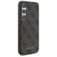4. Guess GUHCS24FEG4GFBR S24 FE S721         brązowy/brown hardcase 4G Metal Gold Logo