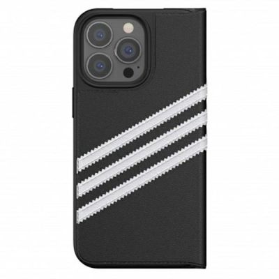 5. Etui Adidas OR Booklet Case PU na iPhone 13 Pro / iPhone 13 - czarno-białe
