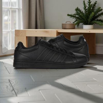 11. Męskie sneakersy K-Swiss COURT TIEBREAK II BLACK/BLACK/BLACK-M (04413-010-M)
