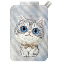 Portfel Magnetyczny Nimmy New Big-Eye Cute Pets 2.0 Cat ze stojakiem na telefon - szary