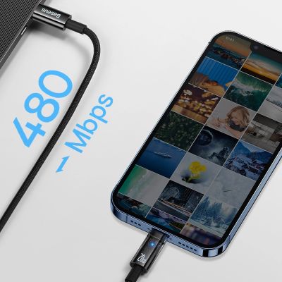 20. Kabel Baseus CATS000003 Lightning - USB-C 20W 480Mb/s 1m - niebieski