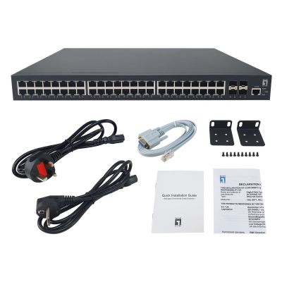 5. LevelOne GTP-5271DP przełącznik sieciowy Zarządzany L2/L3 Gigabit Ethernet (10/100/1000) Obsługa PoE 1U Szary