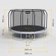 17. REBEL ACTIVE TRAMPOLINA PRO 12FT/366CM, SIATKA, DRABINKA RBA-8003