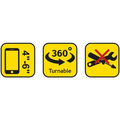 10. UCHWYT ROWEROWY SILIKONOWY NA TELEFON DUNLOP OBRACANY 360 CZARNY