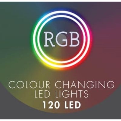 19. LAMPKI CHOINKOWE KURTYNA ŚWIETLNA ZEW/WEW 120 LED 300X60CM Z PILOTEM RGB KOLOR