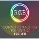 19. LAMPKI CHOINKOWE KURTYNA ŚWIETLNA ZEW/WEW 120 LED 300X60CM Z PILOTEM RGB KOLOR