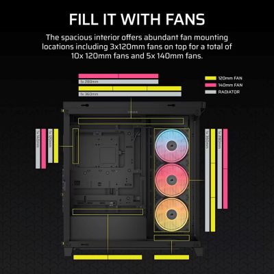 7. Obudowa Corsair FRAME 4500X LX-R RGB Tempered Glass Mid-Tower, Black