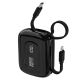 Powerbank Dudao K32 22,5W 10000 mAh z wbudowanym kablem USB-C/Lightning - czarny