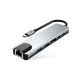 2. Adapter Tech-Protect HB02 HUB Adapter 6w1 USB-C + USB2.0 + USB3.0 + HDMI 4K 30Hz + RJ45 + PD100W - szary