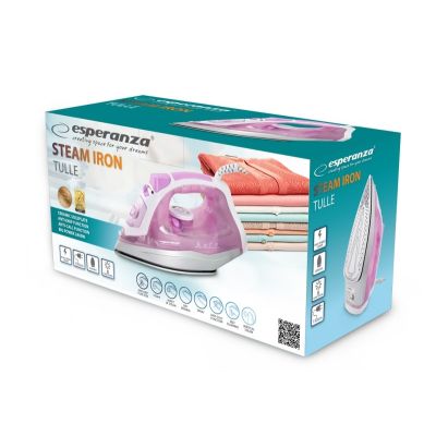 18. Żelazko parowe Esperanza TULLE EHI004 (2400W; kolor biały)