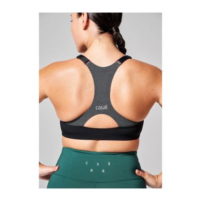 3. Stanik treningowy CASALL Front Zip Sports Bra szary