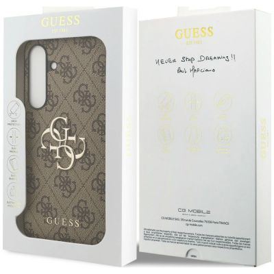9. Etui Guess Big 4G Classic Logo na Samsung Galaxy S25 FE - brązowe