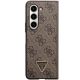 2. Etui Guess Leather 4G Triangle Strass na Samsung Galaxy Z Fold 5 - brązowe