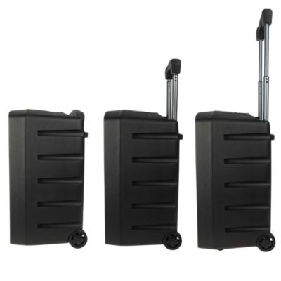 6. V-TONE BQ12 GO MP3 - Kolumna aktywna akumulatorowa czarna, Bluetooth, TWS, USB, SD, DSP, AUX, pilot na podczerwień, 2x mikrofon bezprzewodowy, wysuwana rączka, kółka transportowe zestaw