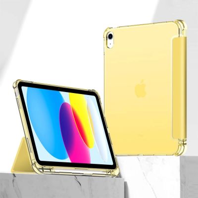 4. Etui Tech-Protect SC Pen Hybrid na iPad 10 / 2022 - żółte - przezroczyste