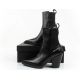 10. Karl Lagerfeld Kowboy buty damskie botki kowbojki skórzane czarne