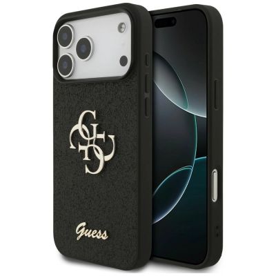 Etui Guess Fixed Glitter Big 4G na iPhone 17 Pro Max / 18 Pro Max - czarne