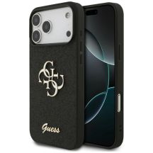 Etui Guess Fixed Glitter Big 4G na iPhone 17 Pro Max / 18 Pro Max - czarne