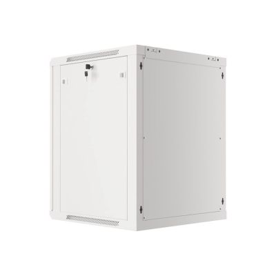 4. Szafa rack Lanberg WF01-6615-10S (15U; 769mm / 600mm / 600 mm; wisząca; Szklane; 19''; kolor szary)