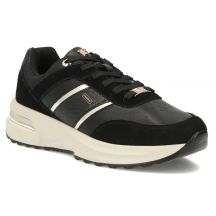Skórzane półbuty damskie sneakersy czarne Filippo DP7772