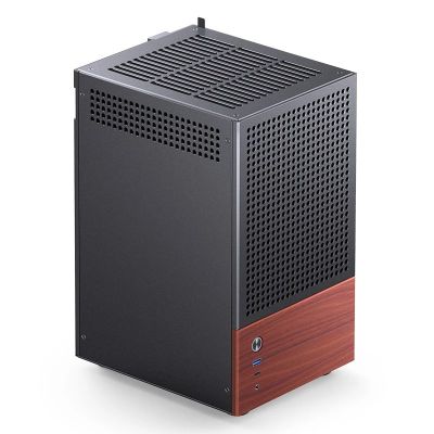 23. Obudowa Jonsbo T6, Mini-Tower, Mini-ITX, Tempered Glass, Holz - czarna