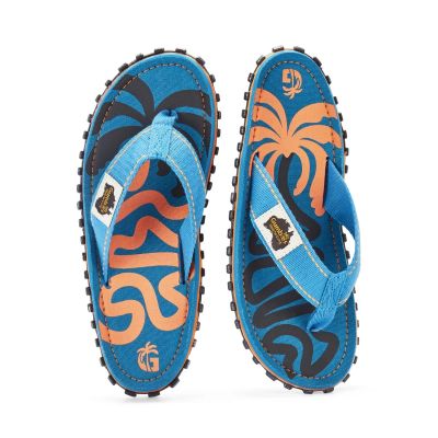 2. Gumbies japonki unisex ISLANDER FLIP-FLOP BLUE PALMETTO