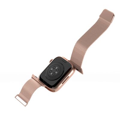 5. Pasek ze stali nierdzewnej Puro Milanese do Apple Watch 38 / 40 / 41 mm - różowy