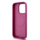 7. Etui DKNY Leather Monogram Pattern Metal Logo MagSafe na iPhone 15 Pro - różowe