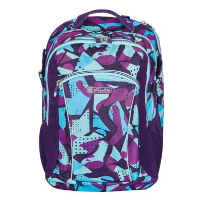 3. Herlitz Ultimate CamoPurple plecak Plecak szkolny Niebieski, Fioletowy Poliester