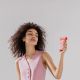 10. Mini dmuchawa Jisulife Handheld Fan Life9 3600mAh przenośny wiatraczek wentylator USB - różowy