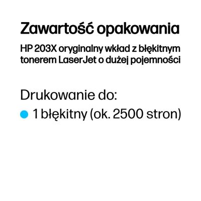 5. Wkład HP nr 203X HP203X HP 203X cyjan (CF541X)