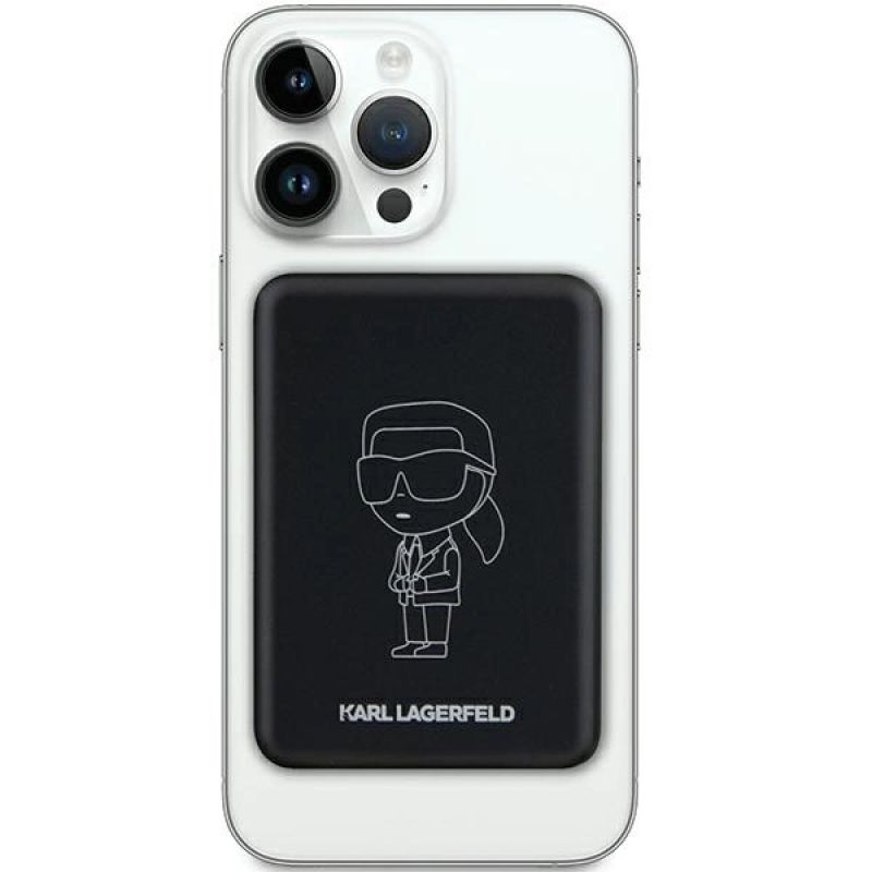 2. Powerbank indukcyjny Karl Lagerfeld NFT Outline Ikonik MagSafe 5000mAh - czarny