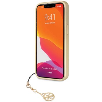5. Etui Guess 4G Charms Collection na iPhone 14 Pro - szare
