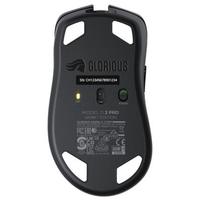 6. Glorious PC Gaming Race D 2 PRO myszka Po prawej stronie RF Wireless Optyczny 26000 DPI