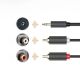 6. Kabel Ugreen AV102 10772 3,5 mm mini jack (męski) / 2RCA (męski) 1m - szary
