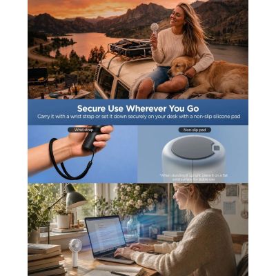 6. Mini wentylator Spigen A905 Mini Portable Handheld Fan - czarny