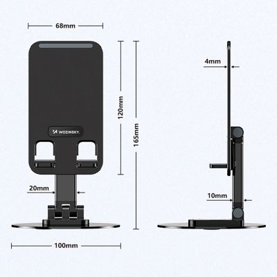 10. Podstawka Wozinsky WPT-K393 stabilna podstawka stojak pod telefon tablet - czarna