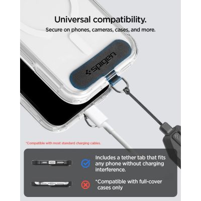 8. Smycz Spigen Universal Adjustable Lanyard Strap Wrist do telefonu - czarne